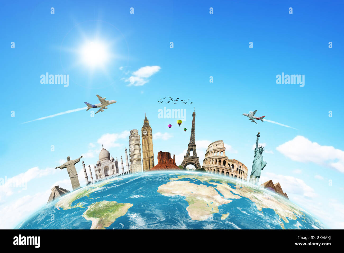 Reisen-Denkmal-Modell Stockfoto