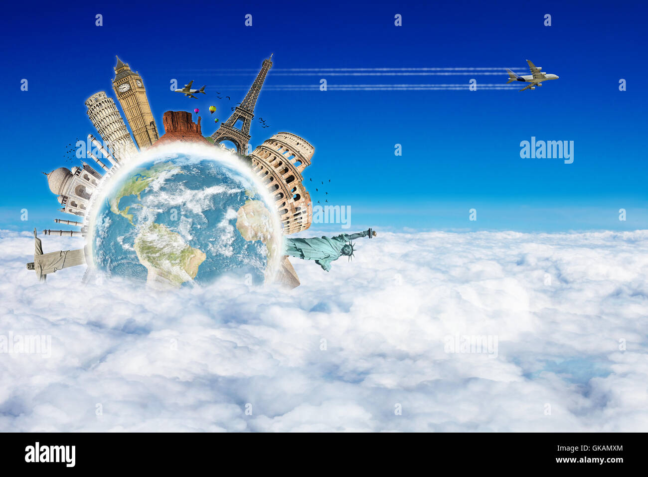 Reisen-Denkmal-Modell Stockfoto