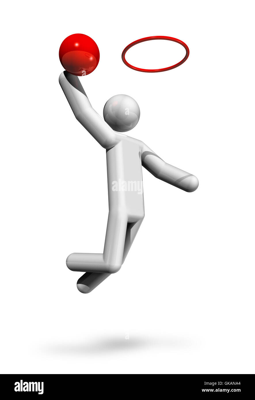 Sport Sport Korb Stockfoto