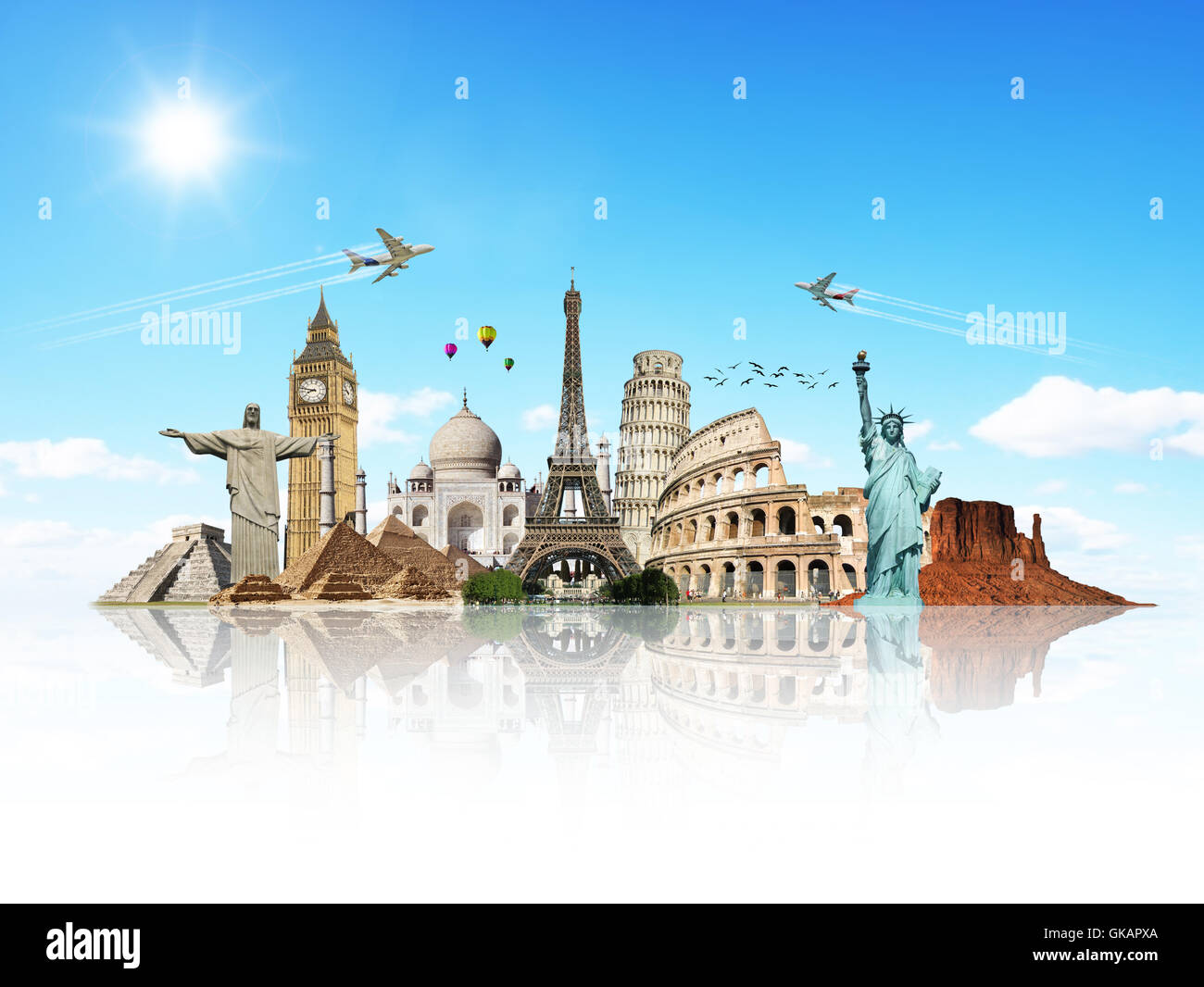 Reisen-Denkmal-Modell Stockfoto