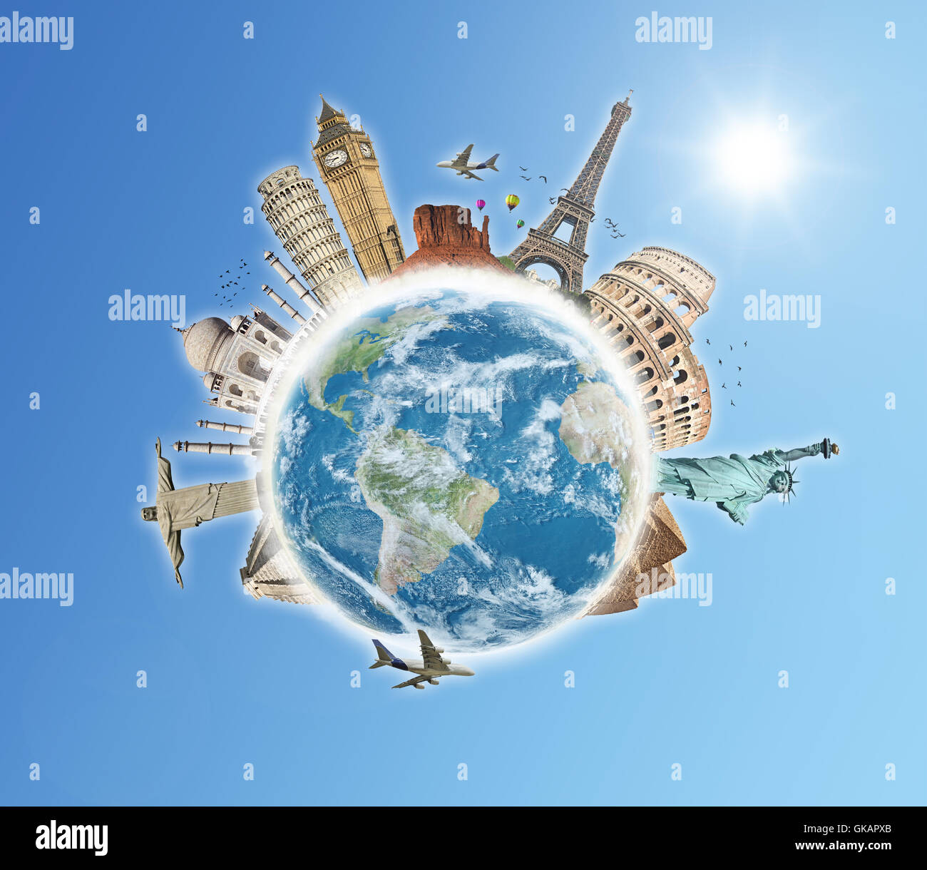 Reisen-Denkmal-Modell Stockfoto