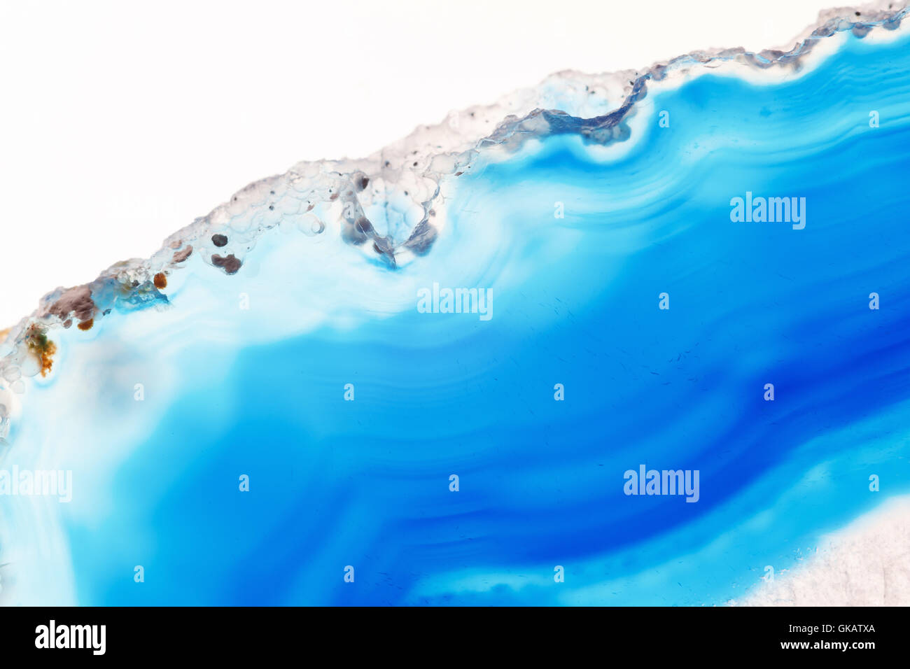 Zusammenfassung Hintergrund - blauen Achat Scheibe mineral Stockfoto