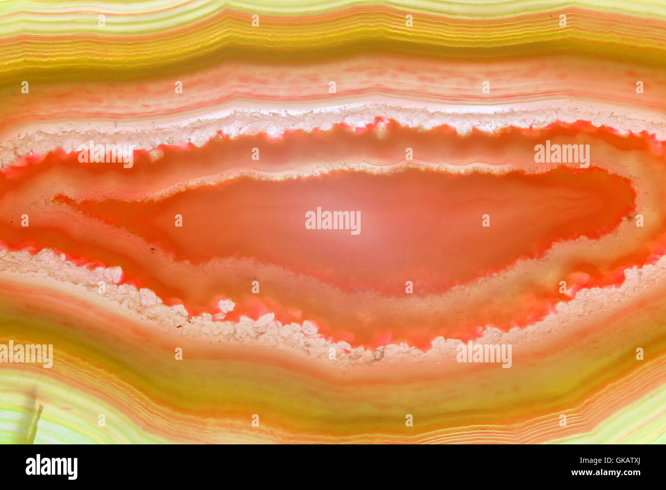 Zusammenfassung Hintergrund - orange Achat Scheibe mineral Stockfoto