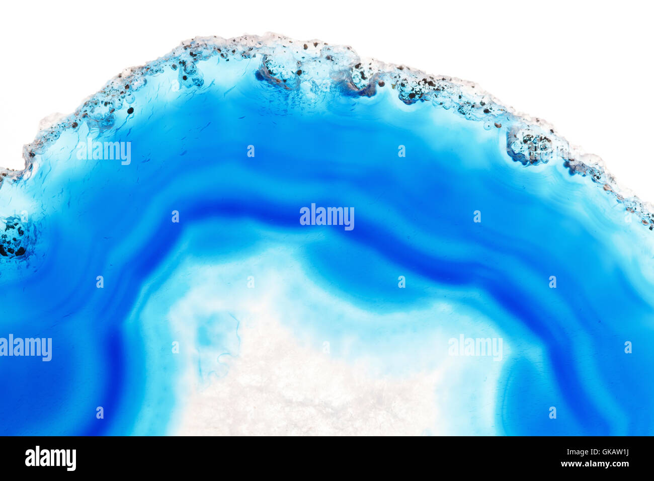 Zusammenfassung Hintergrund - blauen Achat Scheibe mineral Stockfoto