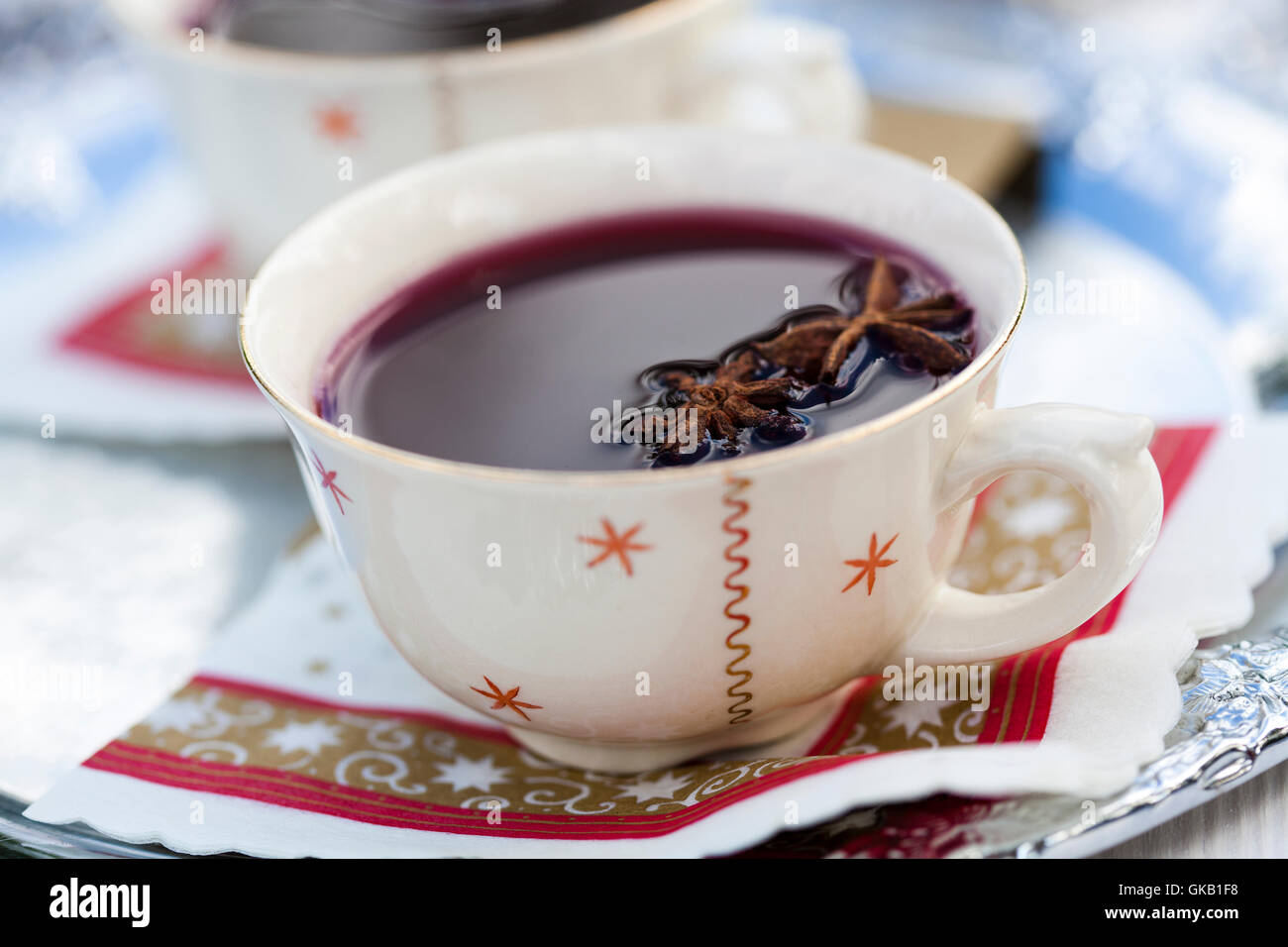 Tasse-Makro-Nahaufnahme Stockfoto