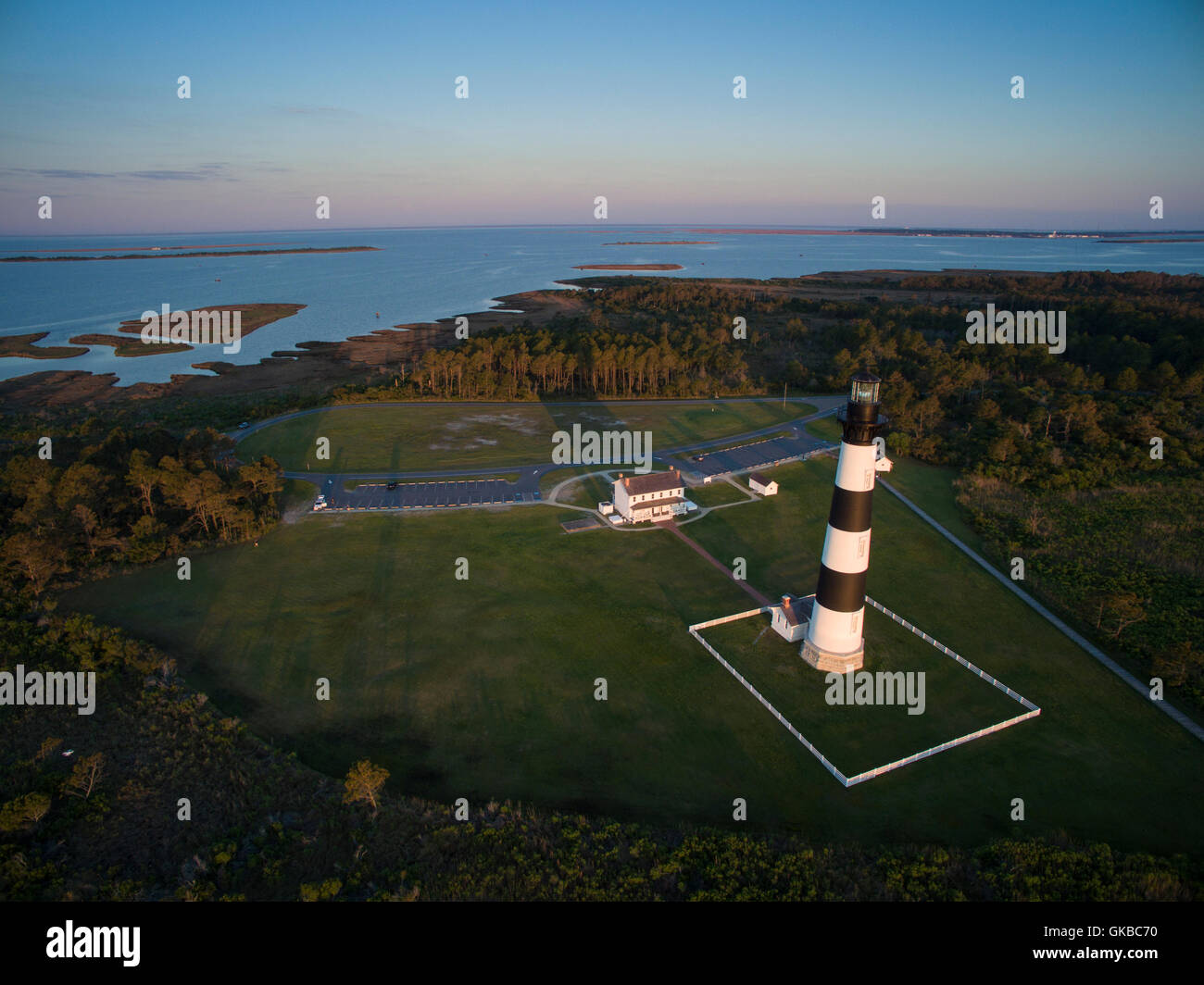 Antenne von einem Leuchtturm in North Carolina Stockfoto