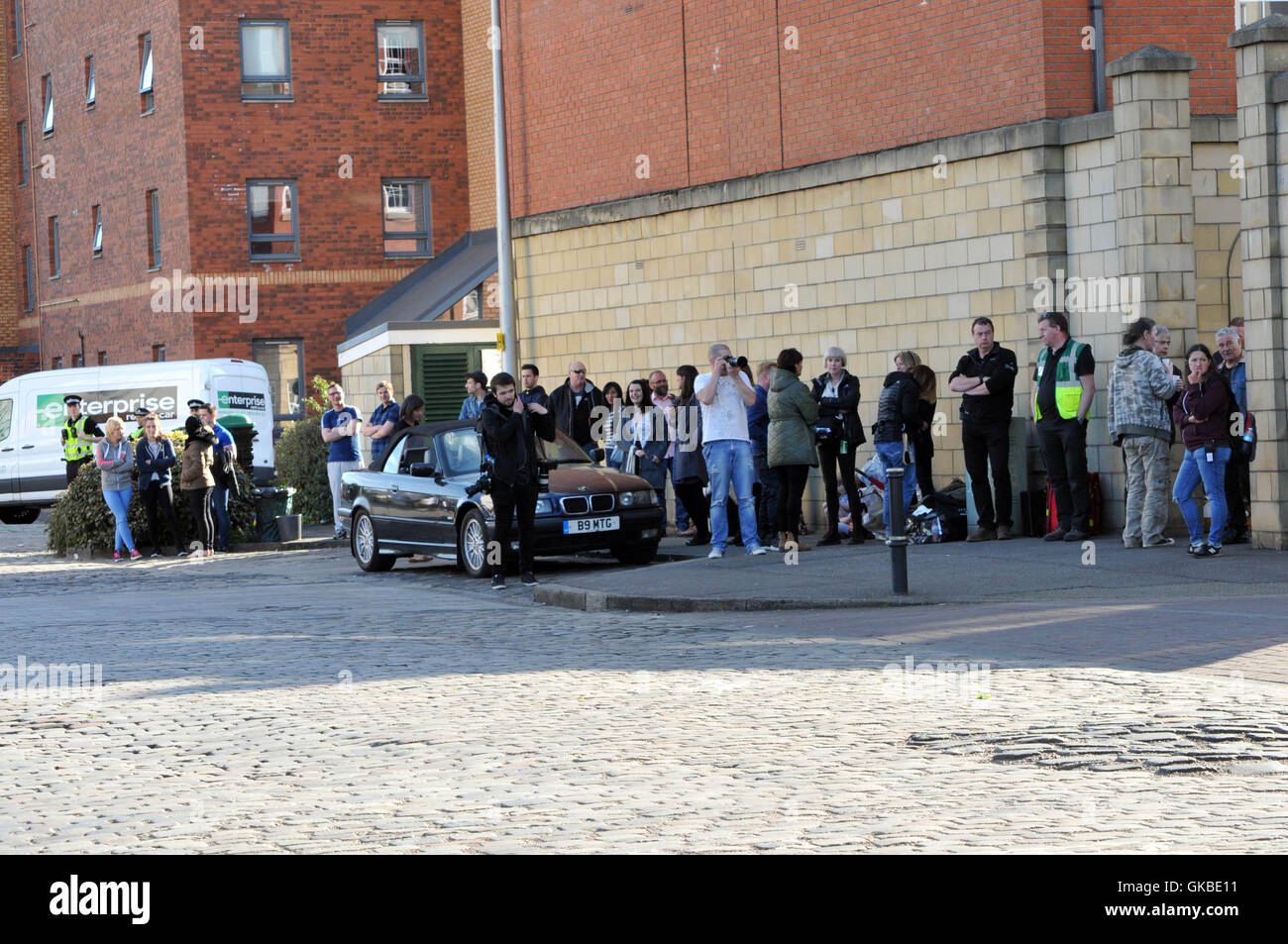 Trainspotting 2 Dreharbeiten mit Edinburgh: Atmosphäre wo: Schottland, Vereinigtes Königreich: 15. Mai 2016 Stockfoto