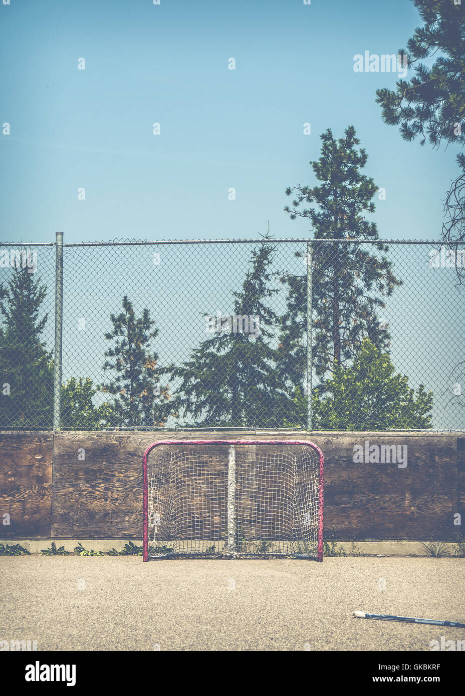 Grunge leer Nachbarschaft Hockey Netto Plus Stick Stockfoto