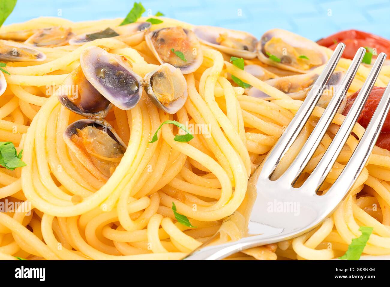 Meeresfrüchte-Pasta-restaurant Stockfoto