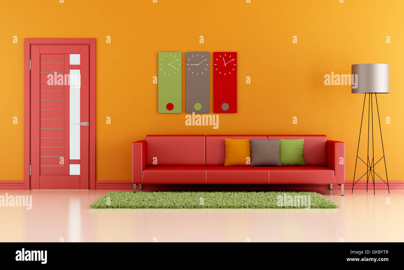 Möbel Tür Wand Stockfoto