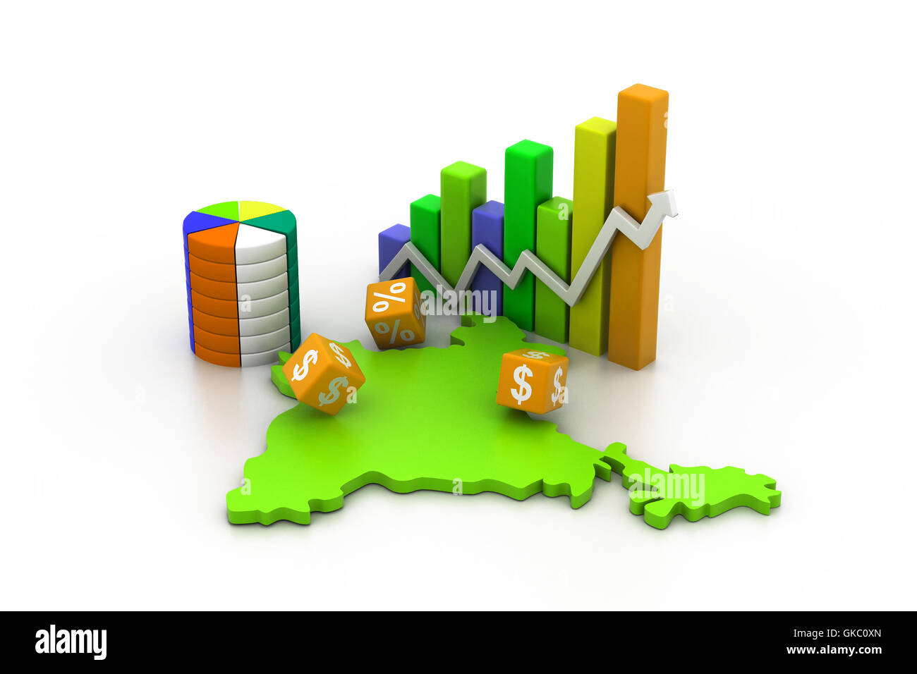 Dollar Dollar Farbe Stockfoto