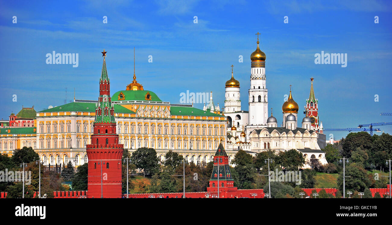 Panorama des Moskauer Kreml, Russland Stockfoto
