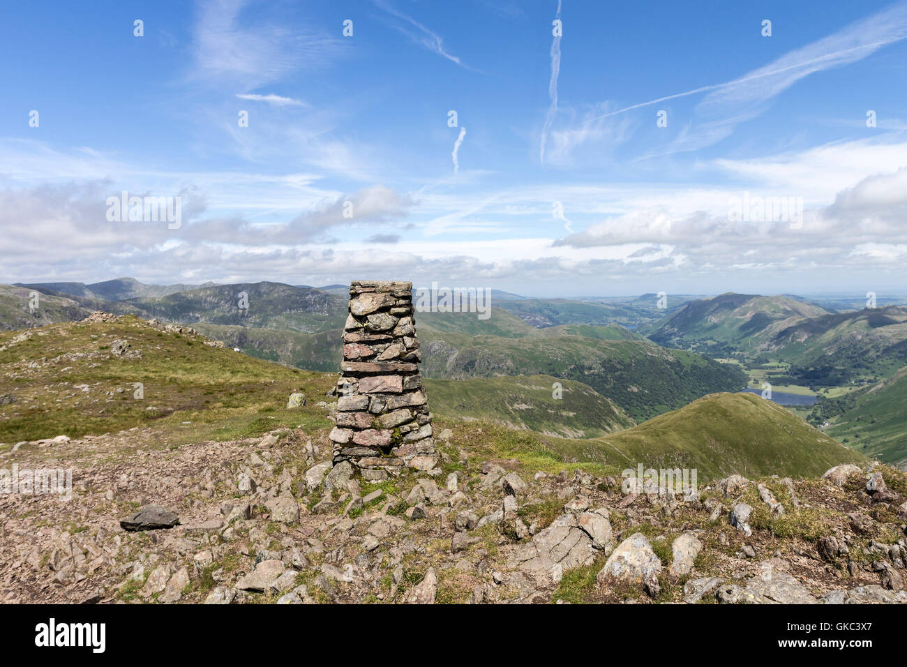 Der Gipfel des roten Geröllhalden, Lake District, Cumbria, UK Stockfoto