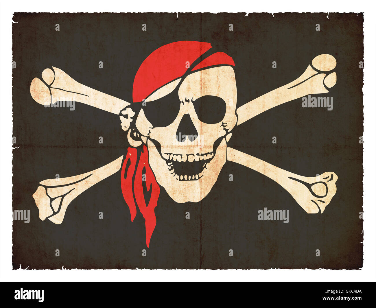 Pirantenflagge im Grunge-Stil Stockfoto