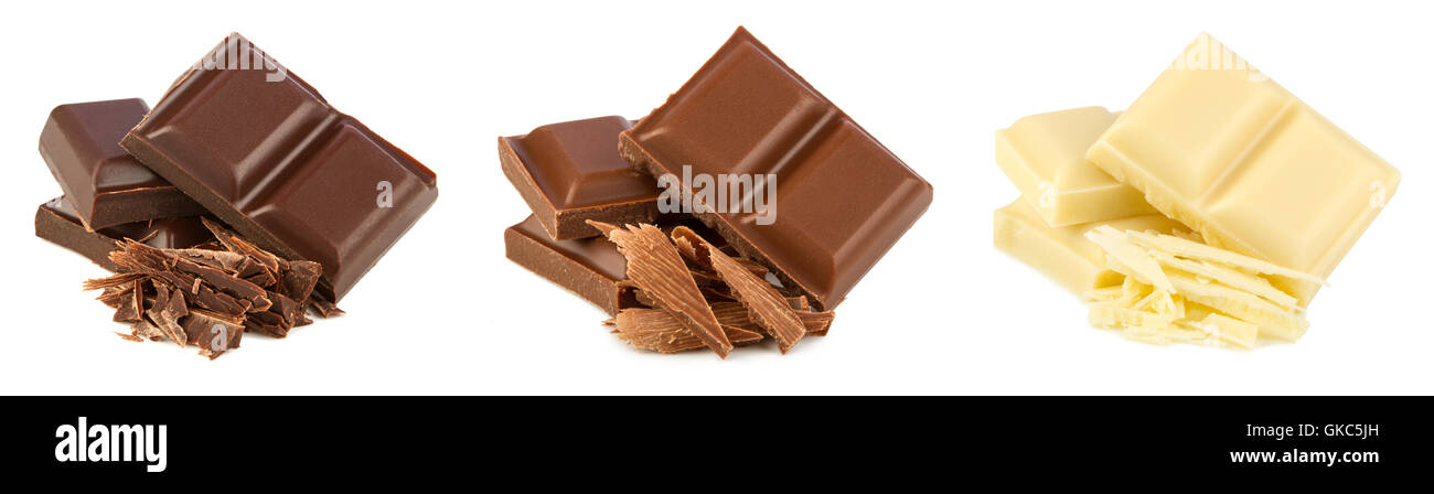 Schokoladen-set Stockfoto