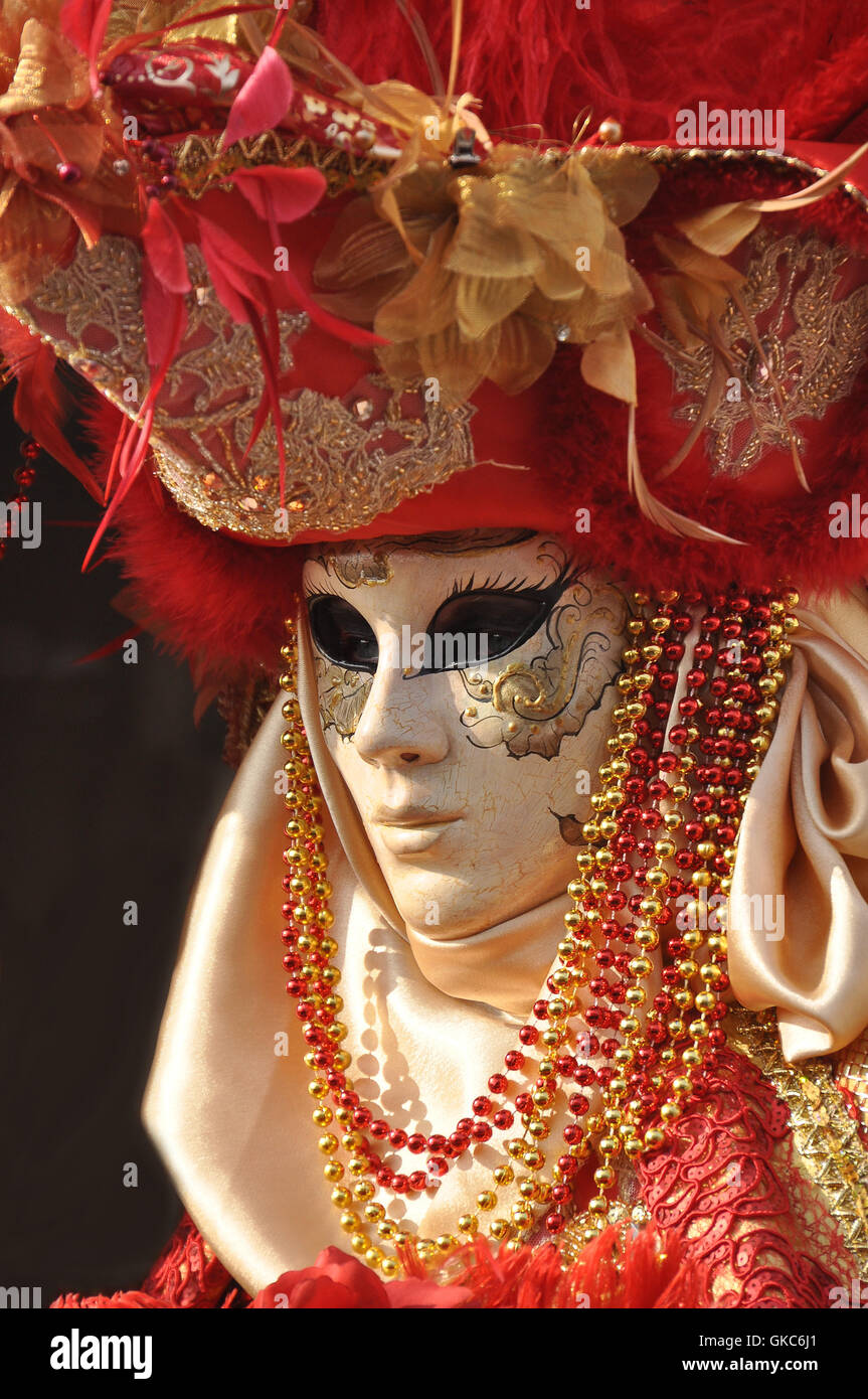 Karneval in Venedig verkleidet Stockfoto