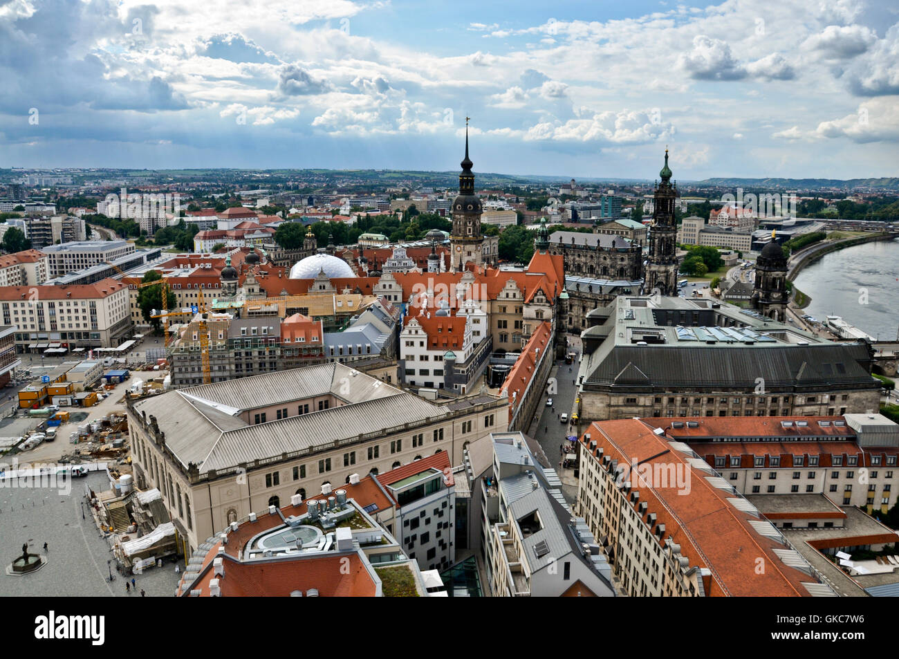 Blick über Dresden, Sachsen Stockfoto