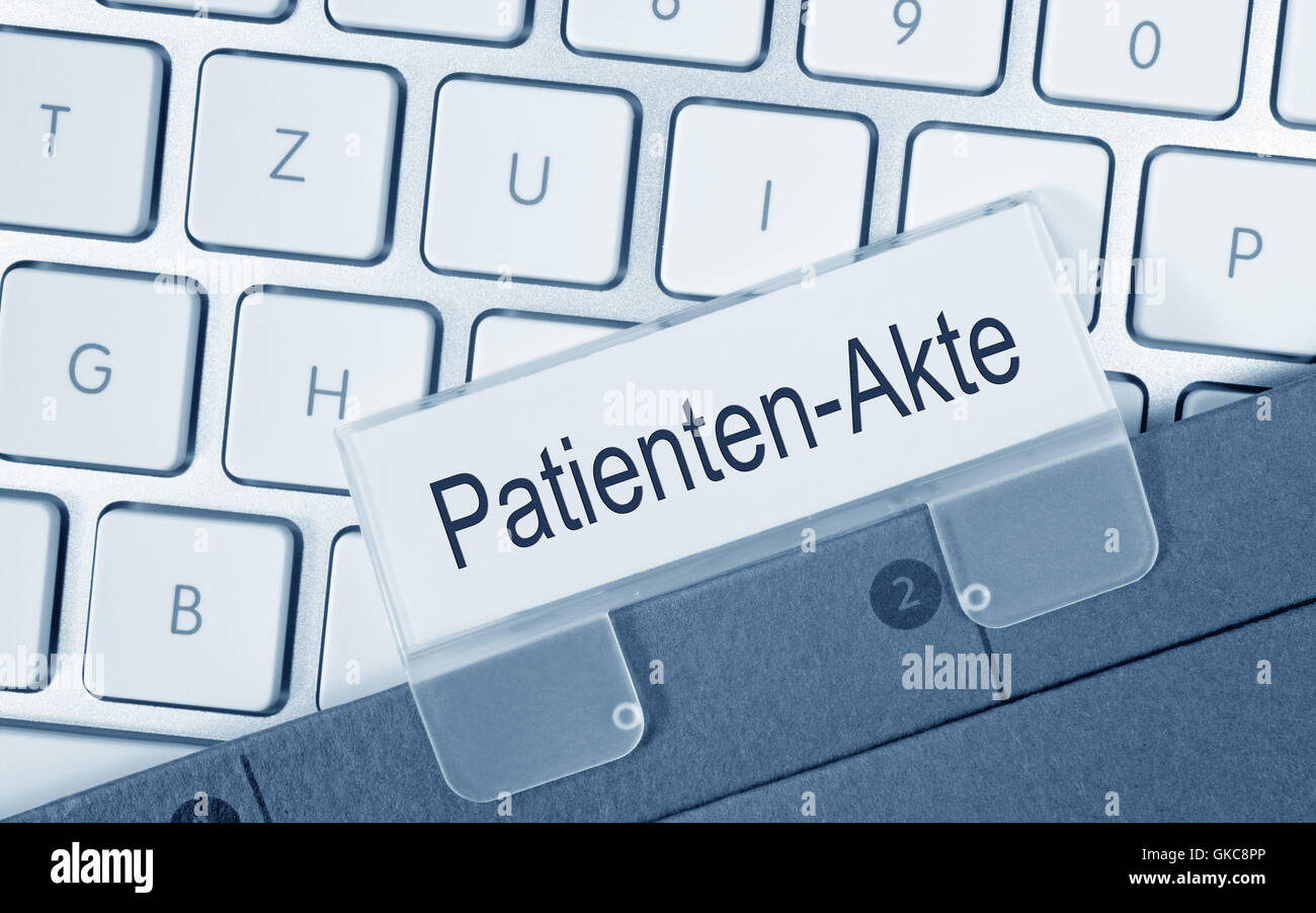 Patientenakten Stockfoto