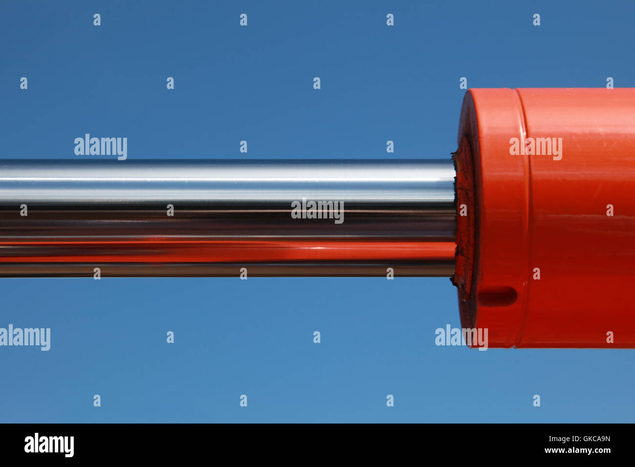 hydraulische am Bagger Stockfoto
