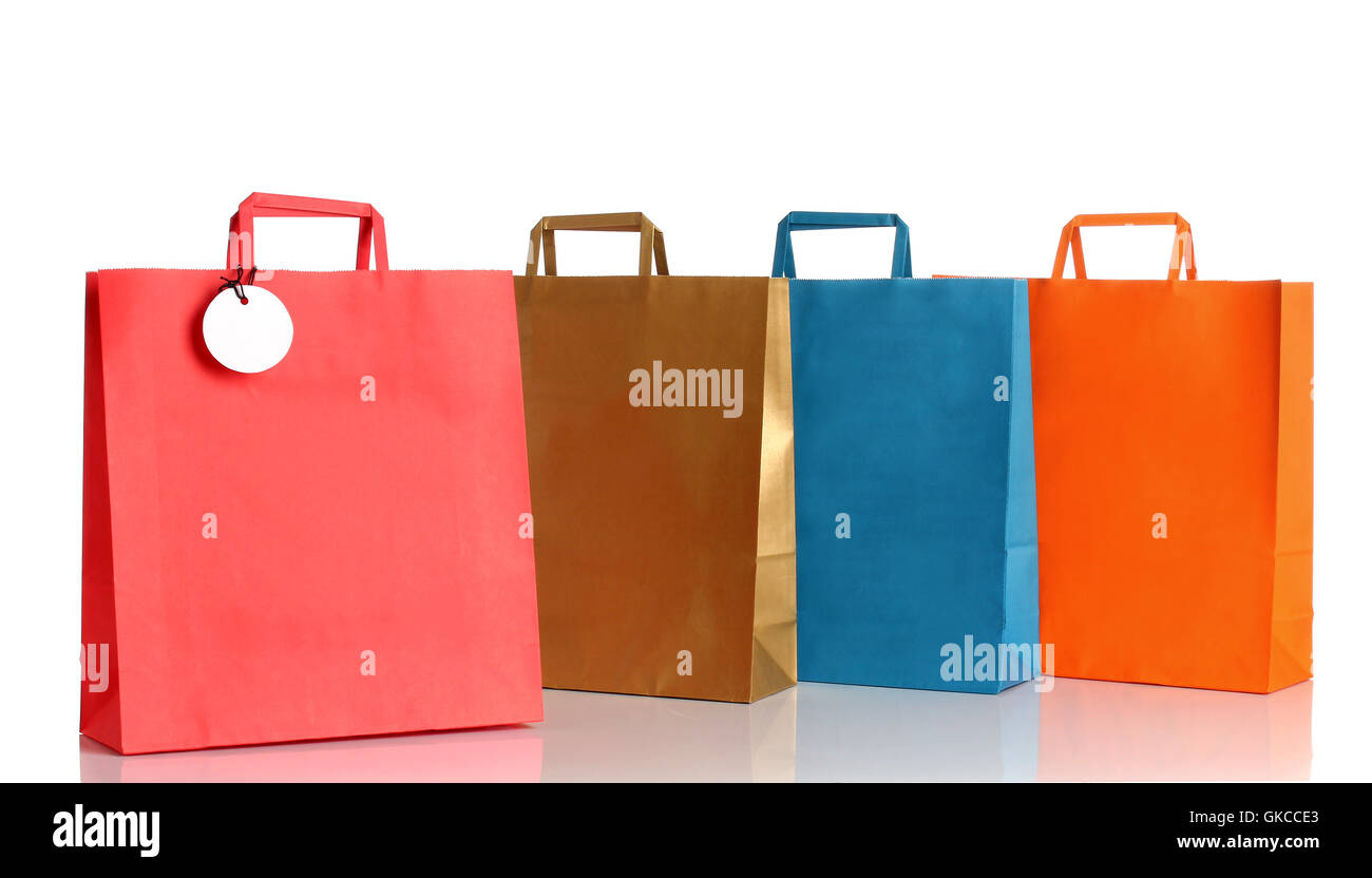 Taschen Geschäft Umgang Stockfoto