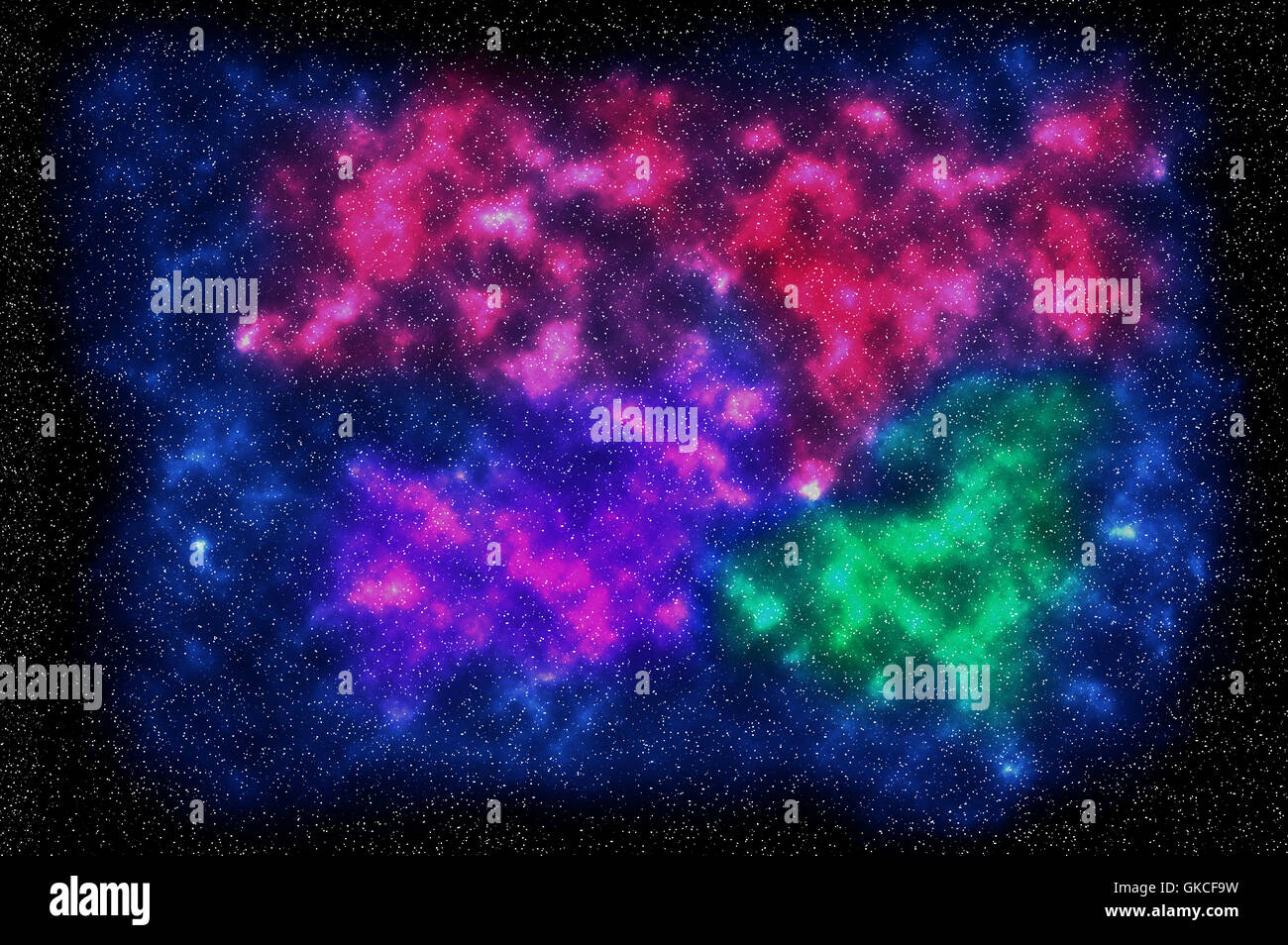 Universum Space abstrakt, Digital erstellt von Computer-software Stockfoto