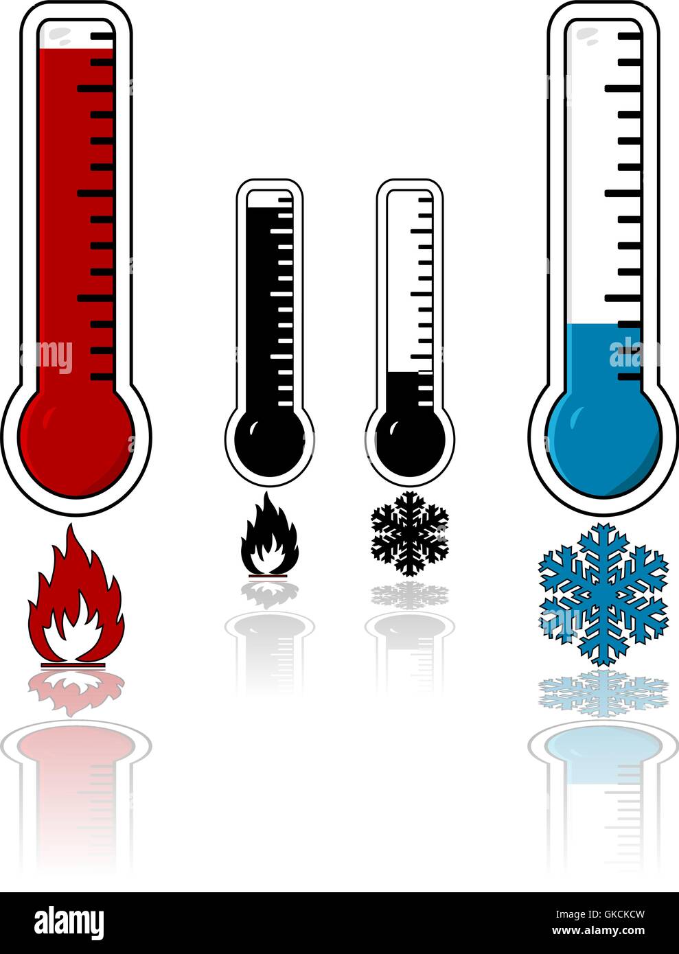 Warme und kalte Temperatur Stock Vektor