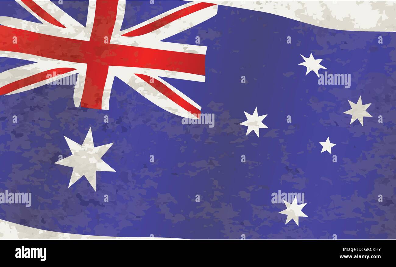 Flagge von Australien Grunge Stock Vektor