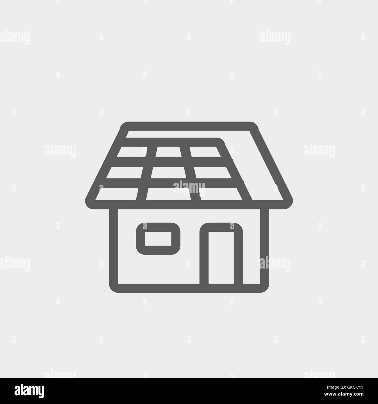 Dünne Linie Haussymbol Stock Vektor