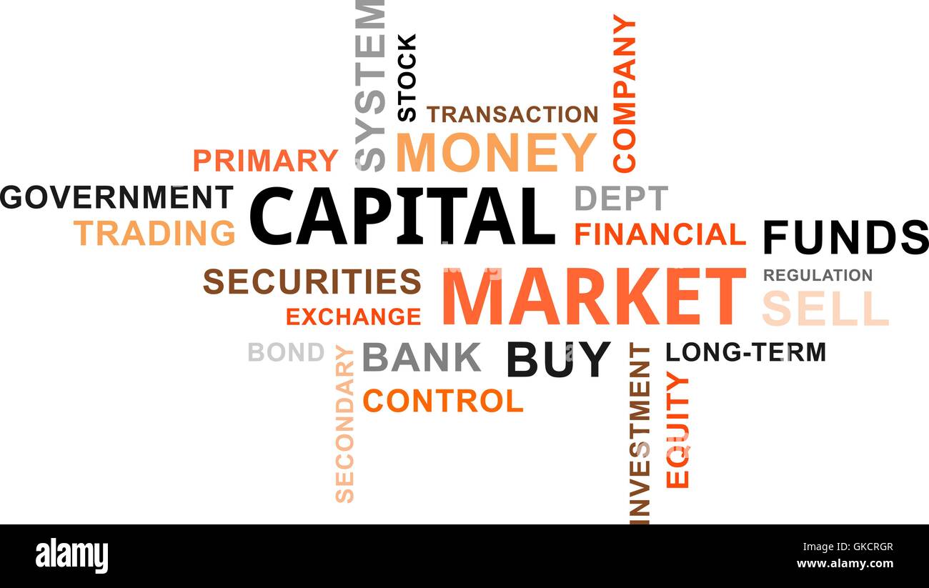 Wortwolke - Kapitalmarkt Stock Vektor