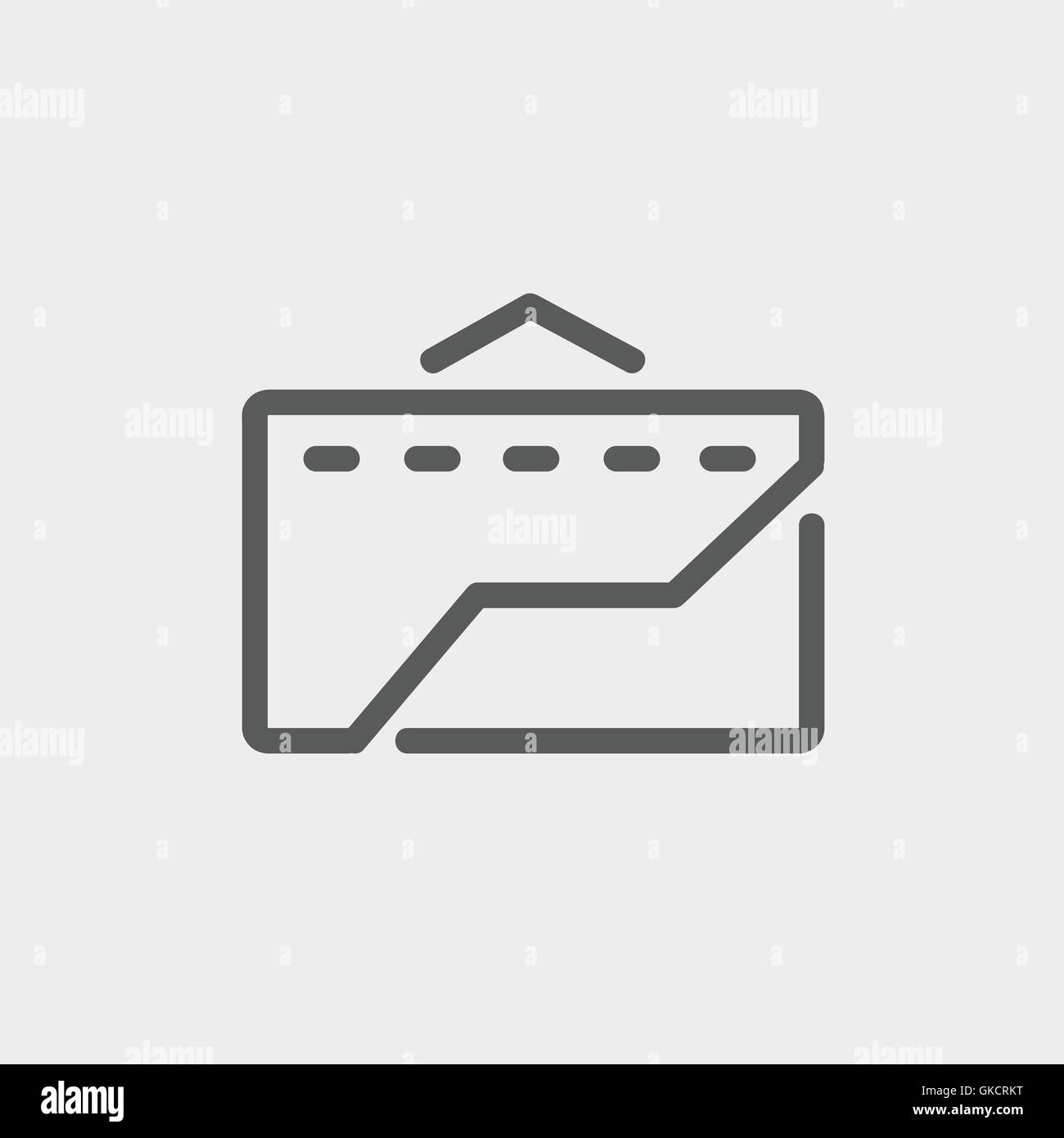 Fabrik dünne Liniensymbol Stock Vektor