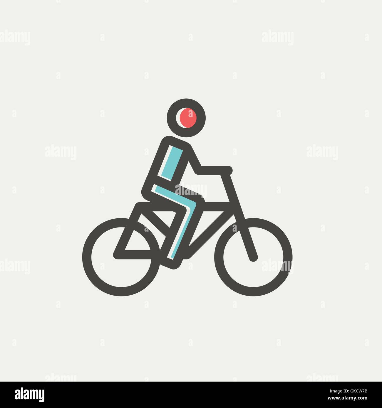 Racing Bike dünne Liniensymbol Stock Vektor