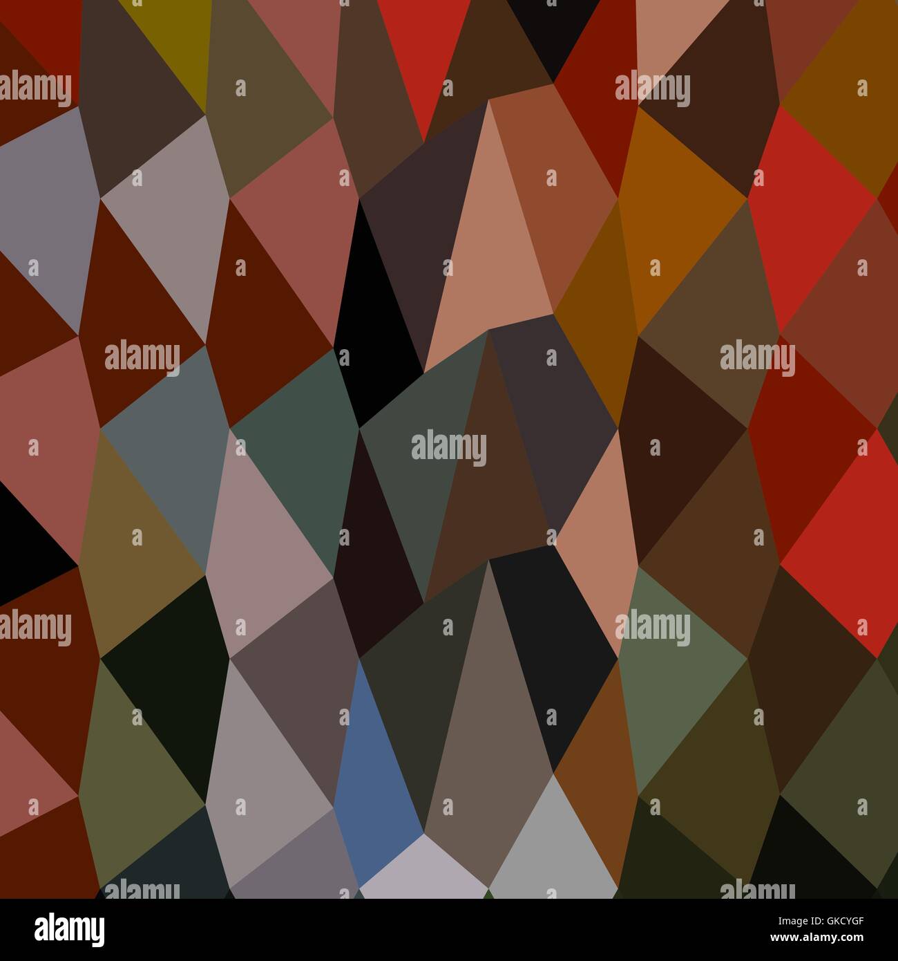 Gebrannte Umbra abstrakte niedrige Polygon-Hintergrund Stock Vektor