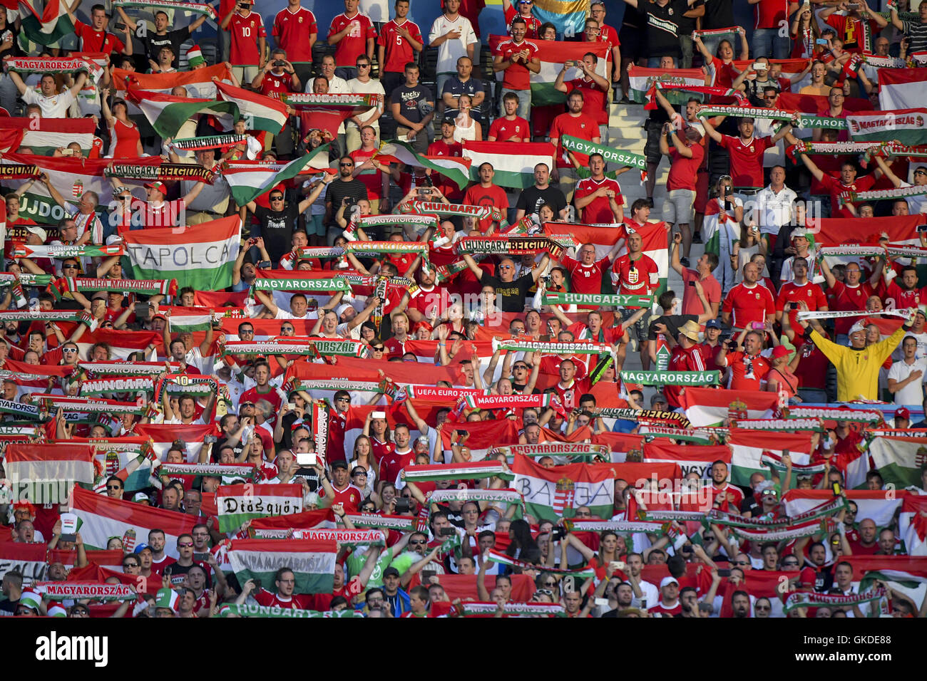 UEFA Euro 2016, Runde der 16 - Belgien (4) V (0) Ungarn - Stadion Municipal Featuring: Atmosphäre wo: Toulouse, Frankreich bei: Kredit-26. Juni 2016: Reporter / GYS / WENN.com ** nur verfügbar für die Veröffentlichung in UK, USA ** Stockfoto