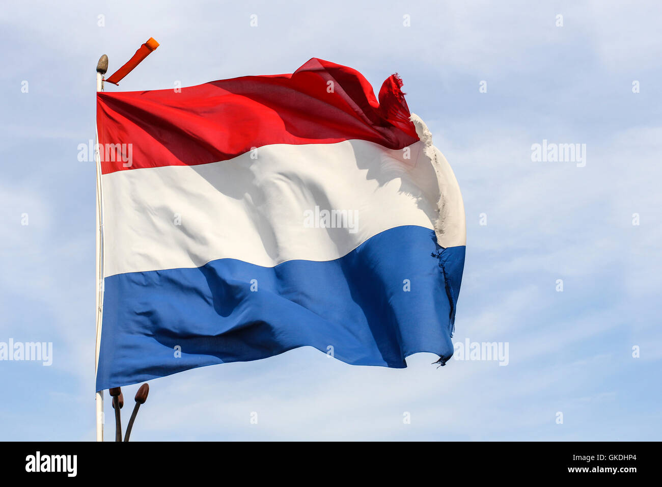 riesigen niederländischen Flagge - Flagge Riesen Niederländisch Stockfoto