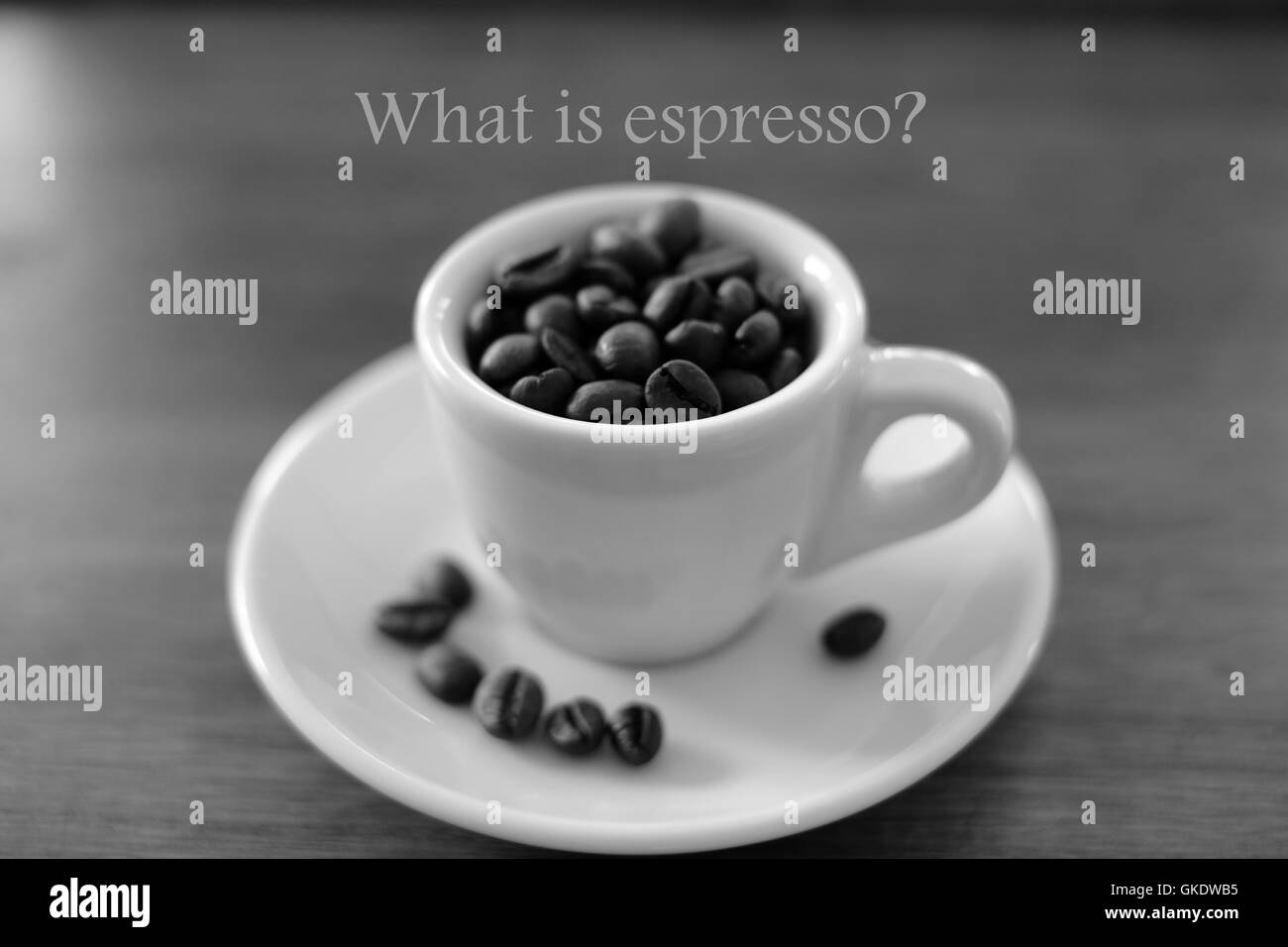 Was ist Espresso? Stockfoto
