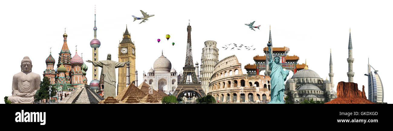 Reisen-Denkmal-Modell Stockfoto