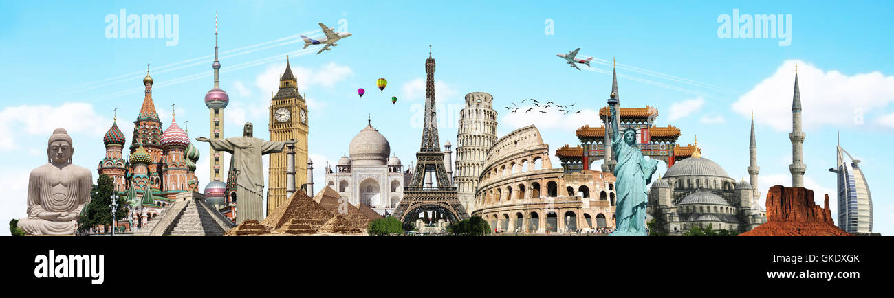 Reisen-Denkmal-Modell Stockfoto