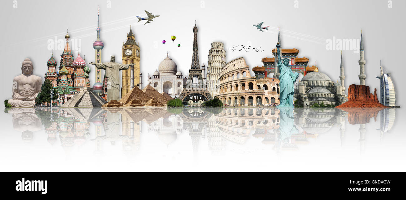 Reisen-Denkmal-Modell Stockfoto