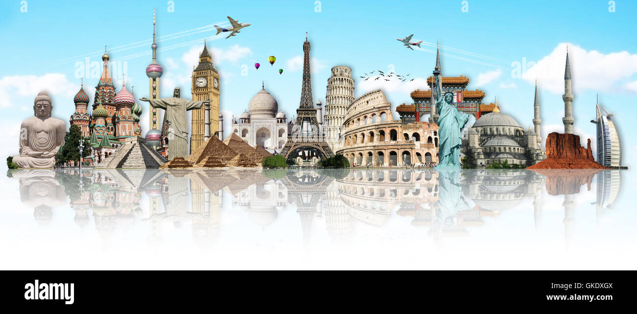 Reisen-Denkmal-Modell Stockfoto