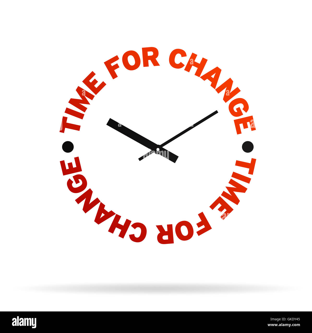 Zeit für Veränderung-Uhr Stockfoto