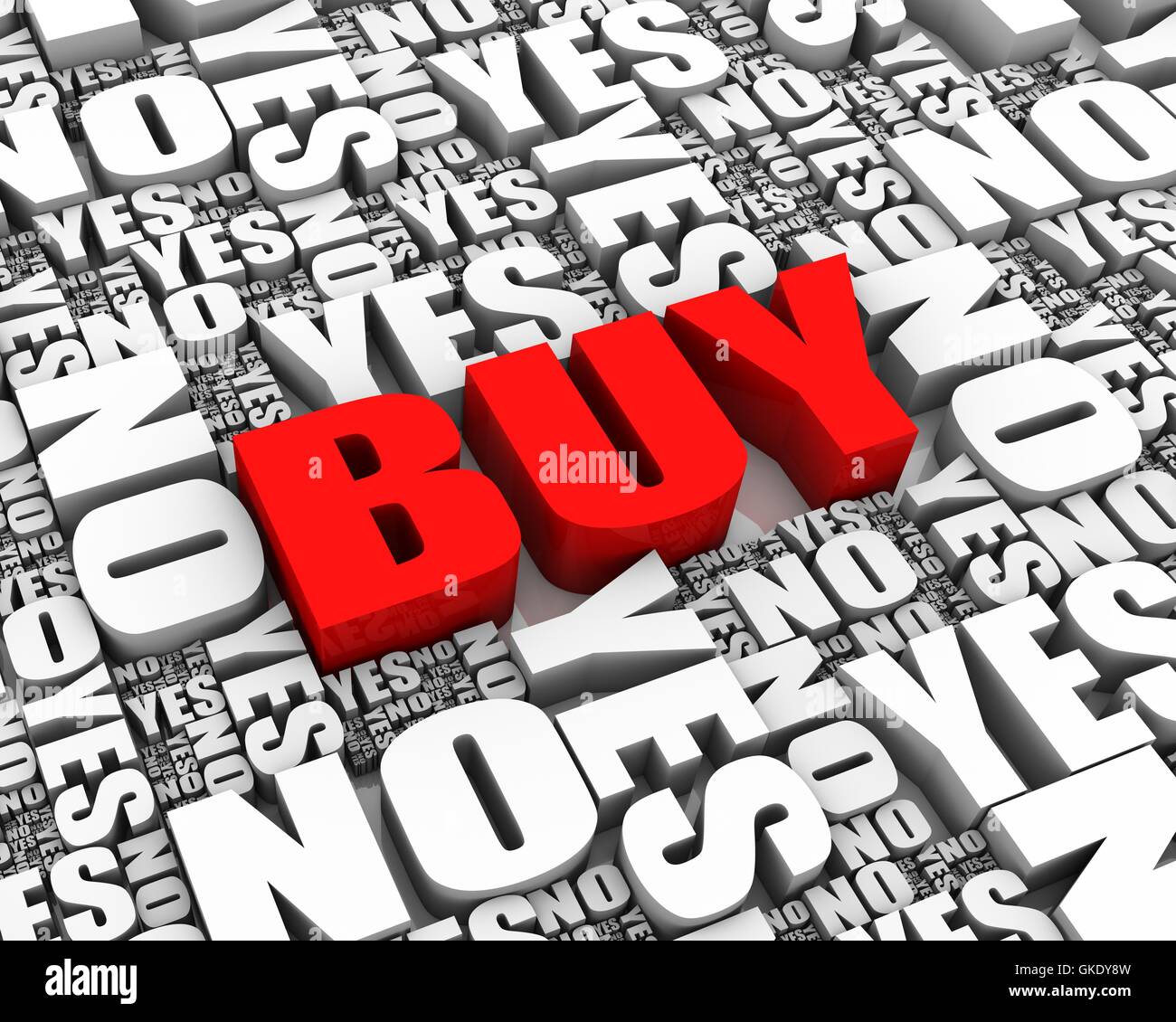 Entscheidungen der Konsumenten Stockfoto