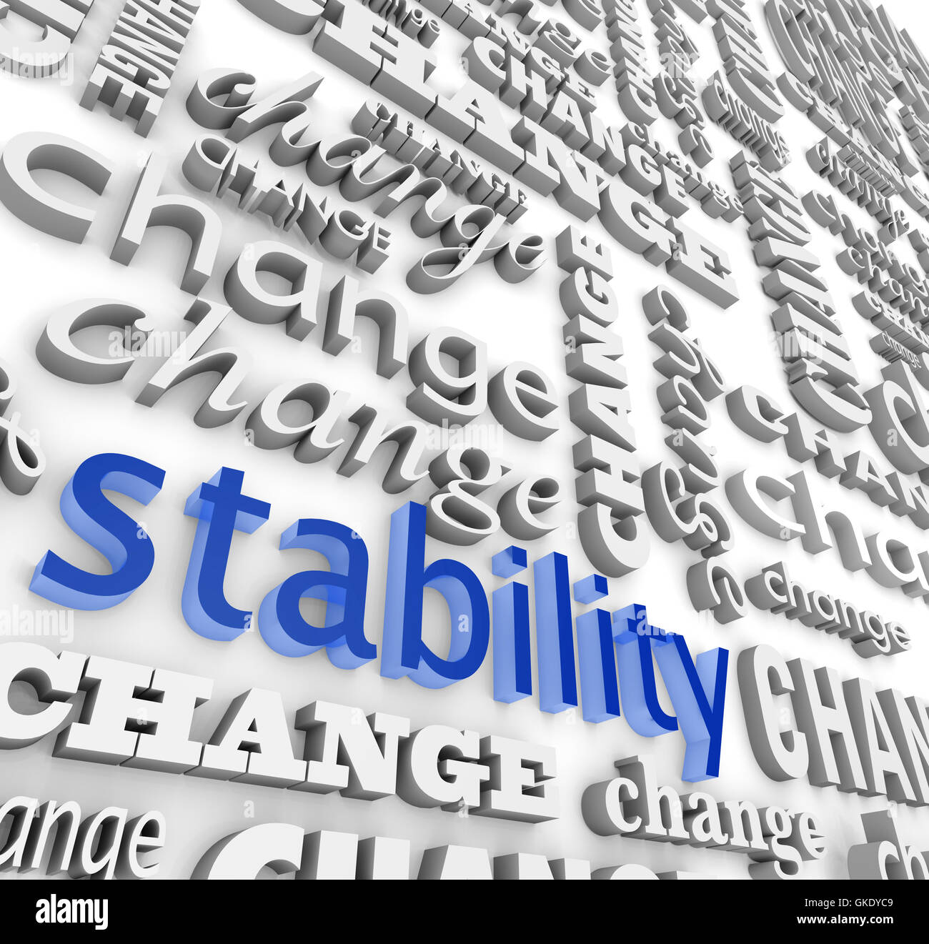 Suche nach Stabilität im Wandel Stockfoto