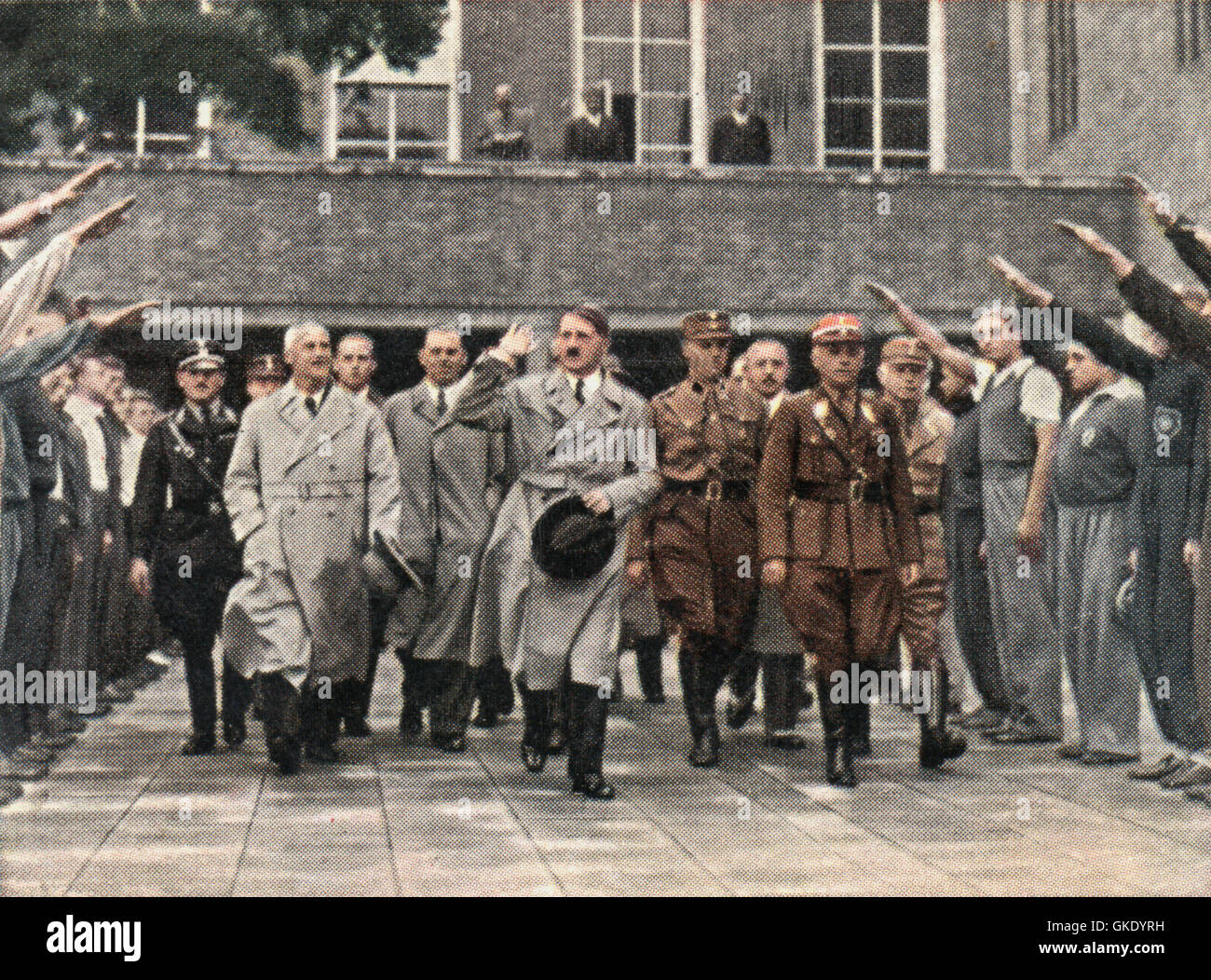 Adolf Hitler besucht Berliner Stadion Stockfoto