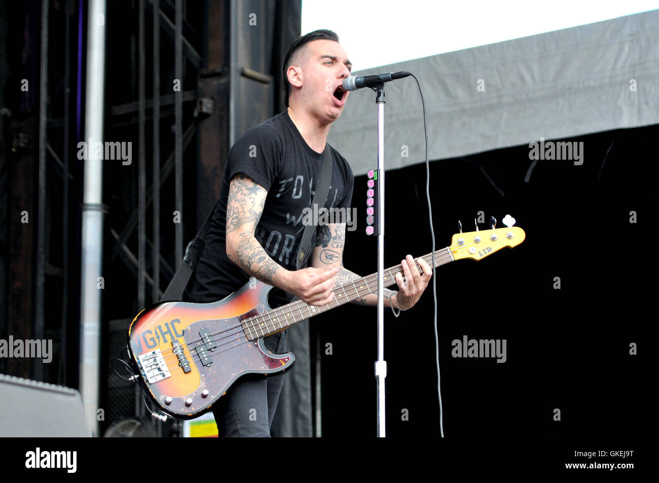 Rock auf der Reihe 2016 Musikfestival MAPFRE-Stadion in Columbus, Ohio, USA mit: Anti-Flag wo: Columbus, Ohio, Vereinigte Staaten, wann: 22. Mai 2016 Stockfoto