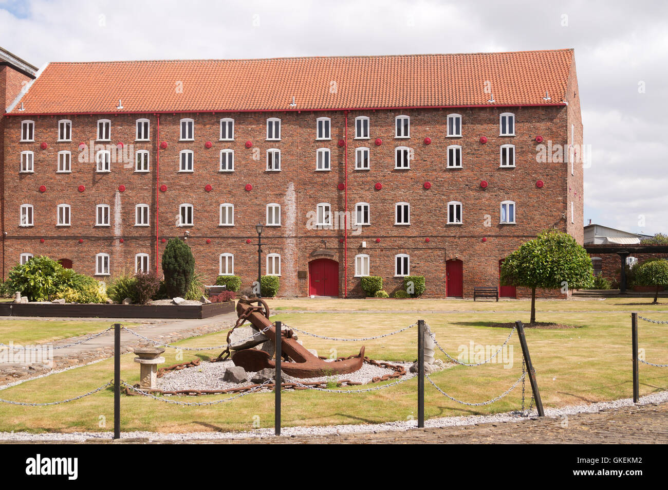 Phoenix House Apartments, einem alten Lagerhaus Konvertierung, Kingston upon Hull, Yorkshire, England, Großbritannien Stockfoto