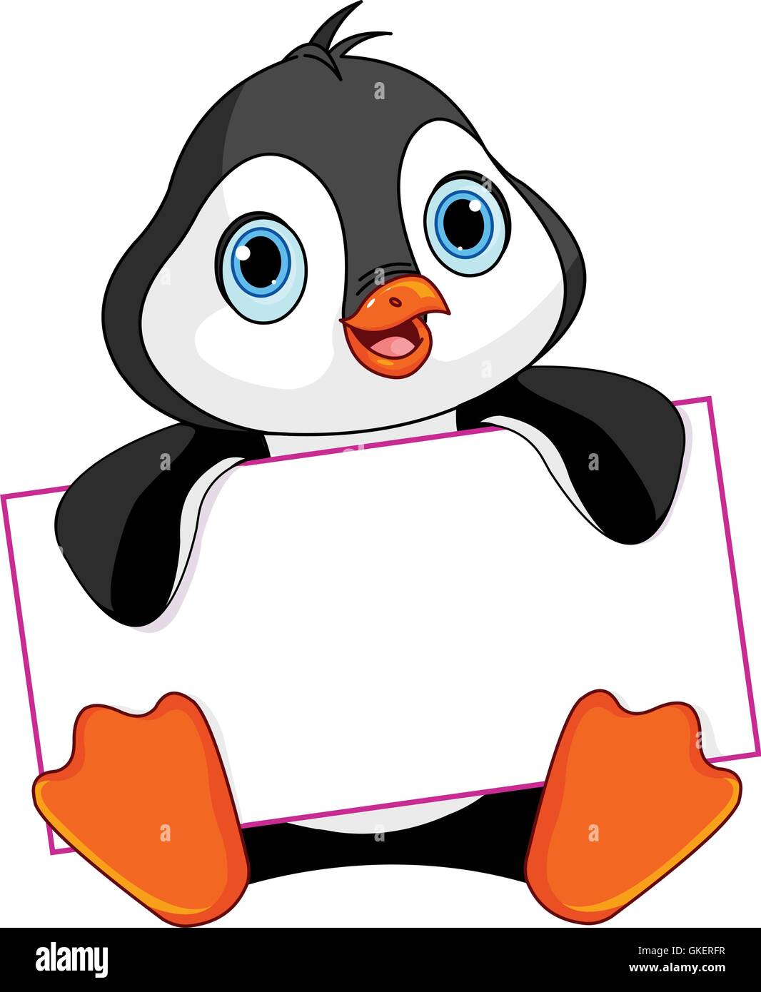 Pinguin-Zeichen Stock Vektor