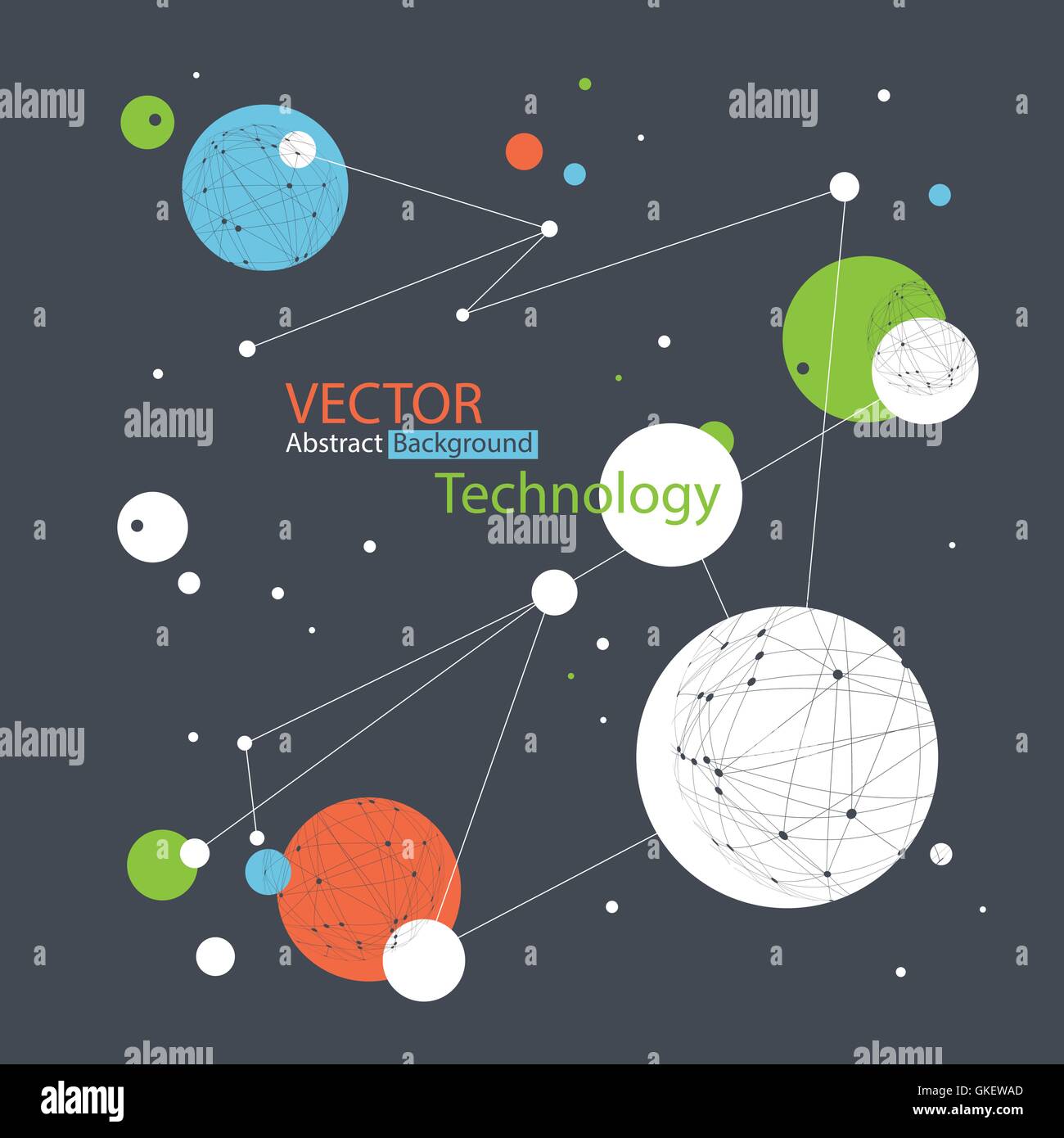Abstrakt, Technologie und Kommunikation Vector Hintergrund Stock Vektor