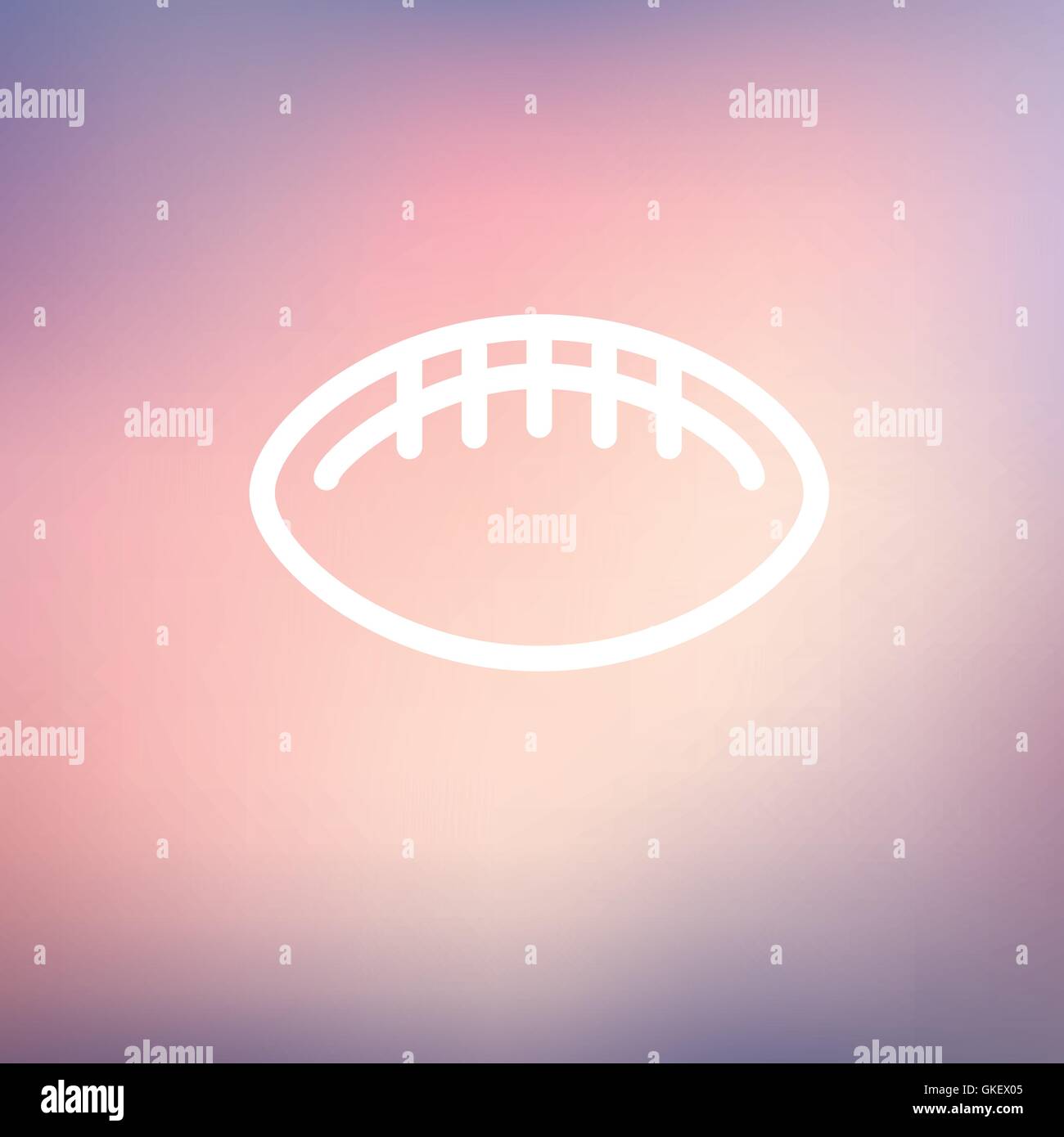 Fußball Ball dünne Liniensymbol Stock Vektor
