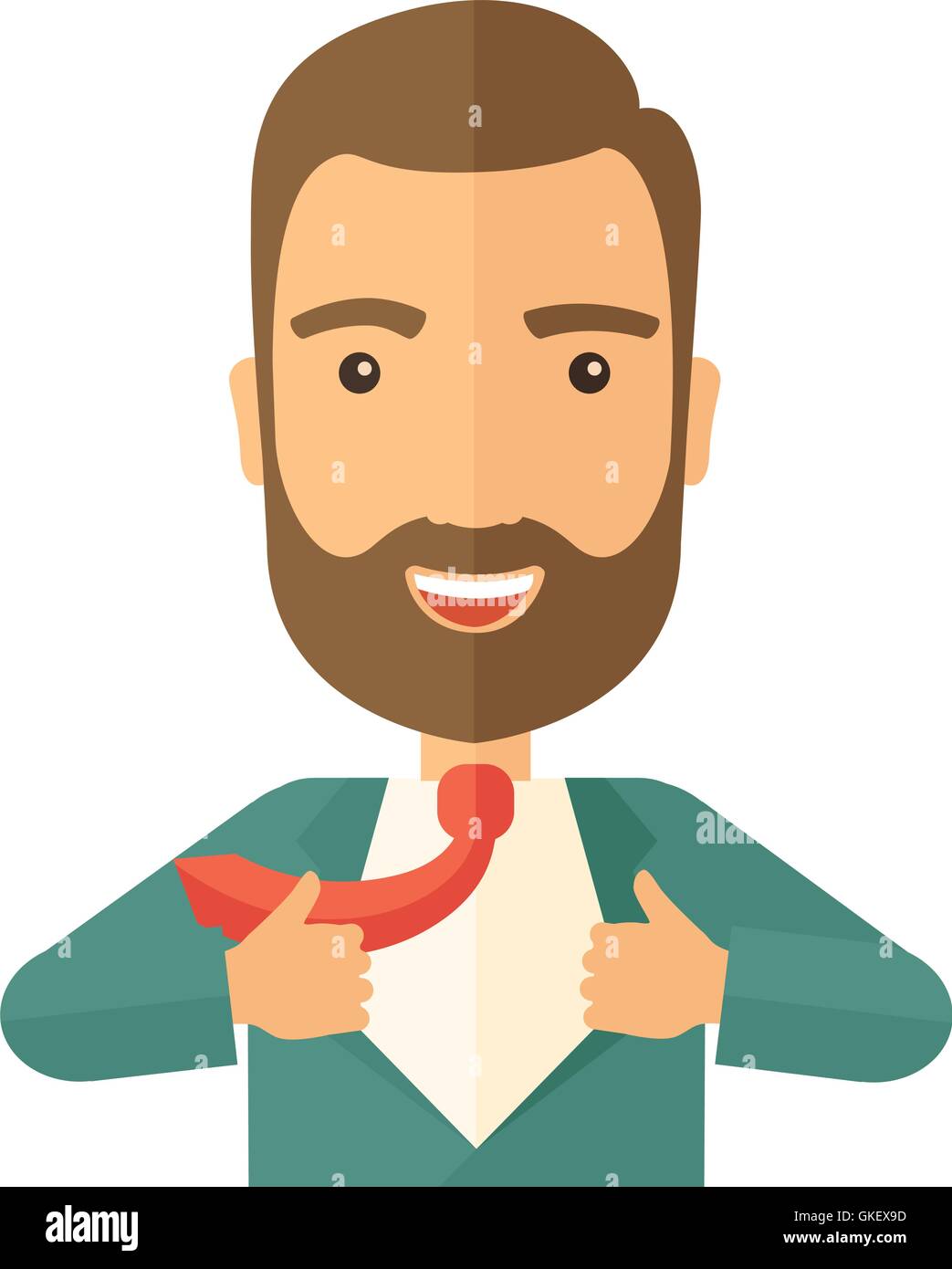 Arbeitenden Mann, seine Kleider zu wechseln Stock Vektor