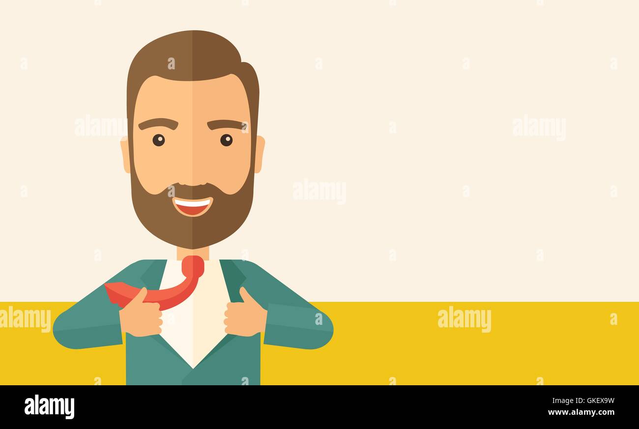 Arbeitenden Mann, seine Kleider zu wechseln Stock Vektor